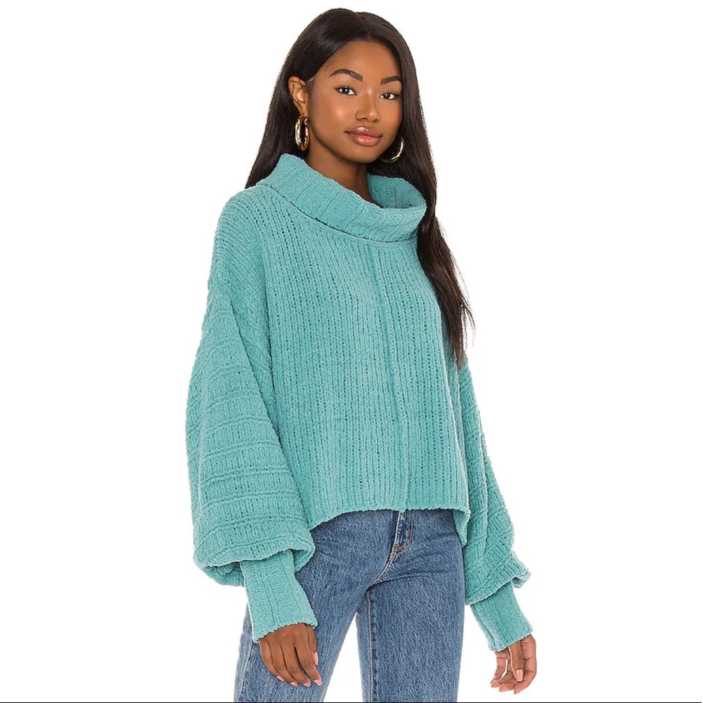 Free People Be Yours Pullover in Emerald Aura - Picture 2 of 4